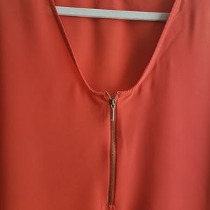 Business Blouse with gold zipper